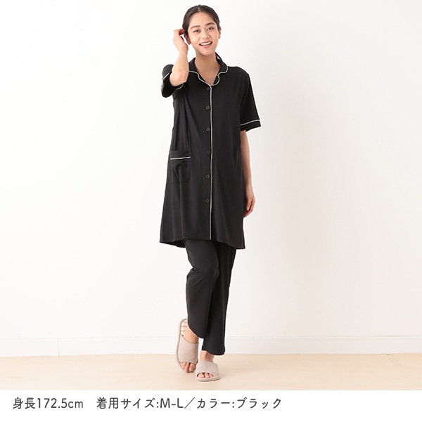 授乳口付きおなかゴムなしやわらかストレッチ半袖パジャマ | ベビー服