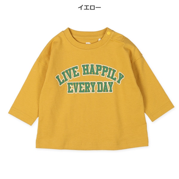 カレッジロゴLIVEHAPPILY長袖Tシャツ