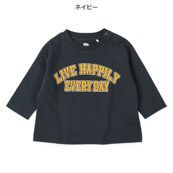 カレッジロゴLIVEHAPPILY長袖Tシャツ