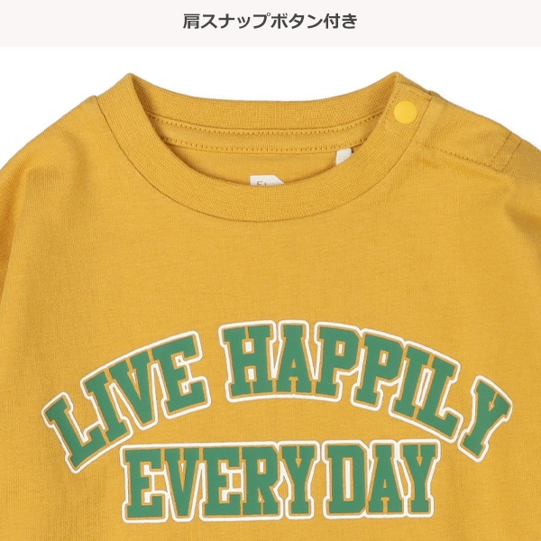 カレッジロゴLIVEHAPPILY長袖Tシャツ