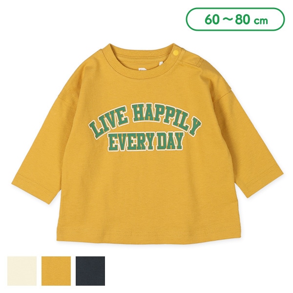 カレッジロゴLIVEHAPPILY長袖Tシャツ