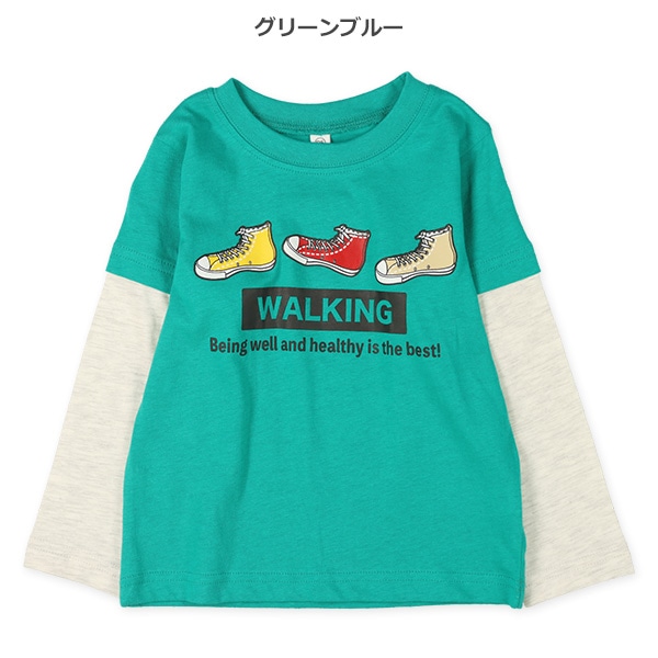 スニーカーロゴレイヤード風長袖Tシャツ | ベビー服・子供服