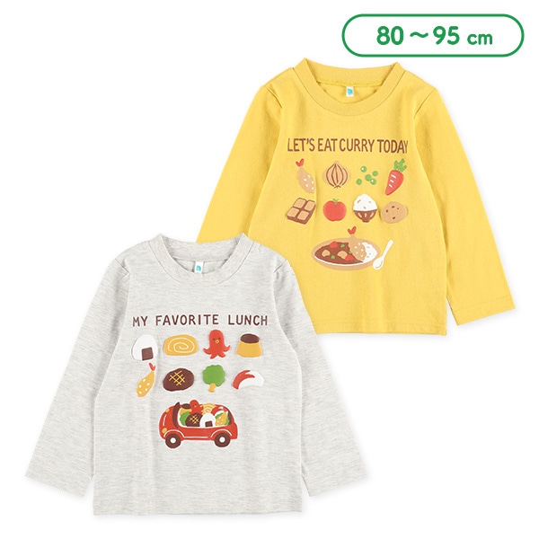 発泡プリント長袖Tシャツ