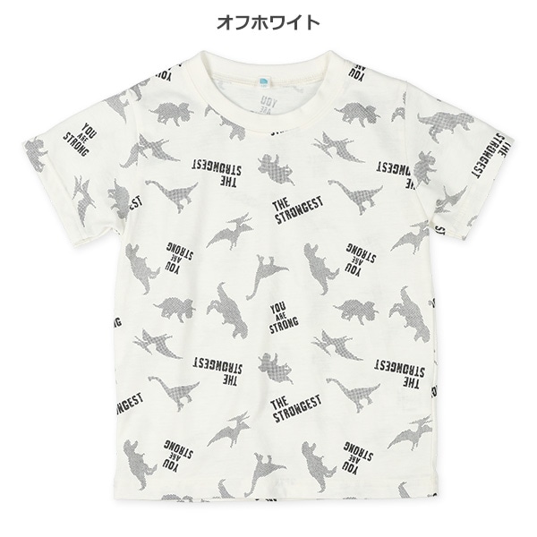 恐竜ロゴ総柄半袖Tシャツ