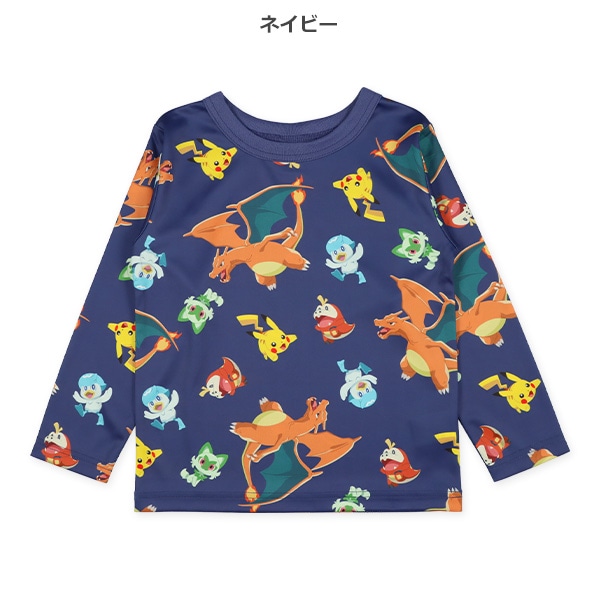 ポリエステルスムース総柄長袖Tシャツ（ポケモン）