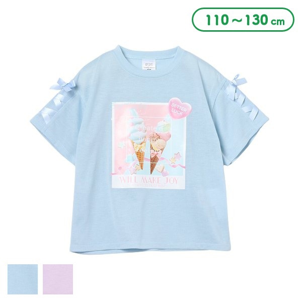 転写レースアップ半袖Tシャツ | ベビー服・子供服・マタニティ通販