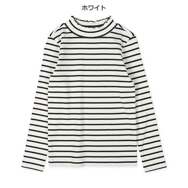 テレコボーダーハイネック長袖Ｔシャツ