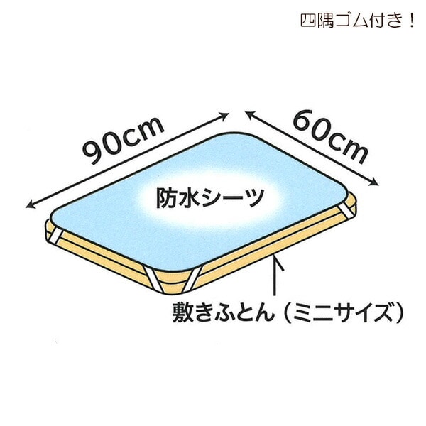 ミニサイズ防水シーツ（くま）