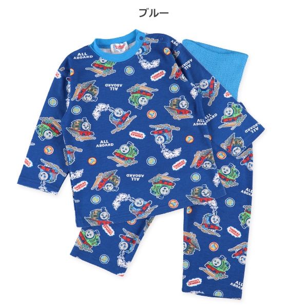 腹巻付き長袖パジャマ（トーマス総柄） | ベビー服・子供服