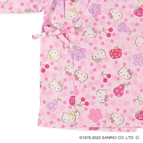 新品 甚平 90 ハローキティ 綿100% 半袖 パジャマ セットアップ - 通販