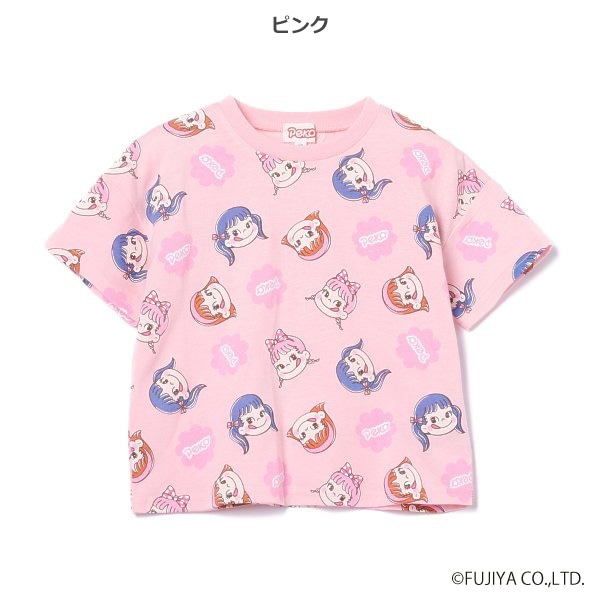 総柄ロゴ半袖Tシャツ（ペコちゃん） | 西松屋オンラインストア