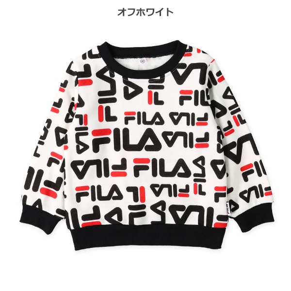 FILA）裏起毛総柄トレーナー