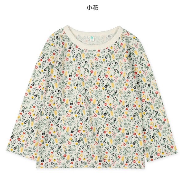 小花ボーダー総柄長袖Tシャツ | ベビー服・子供服・マタニティ通販