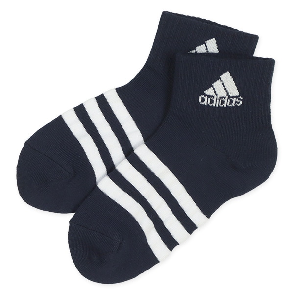 adidas）3足組キッズショート丈ソックス（ボーダー）