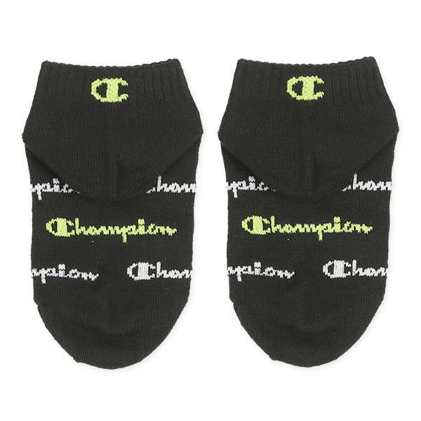 Champion）3足組キッズローカットソックス（カラー総ロゴ）