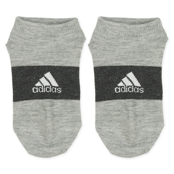 adidas）3足組キッズローカットソックス（ロゴ切り替え）