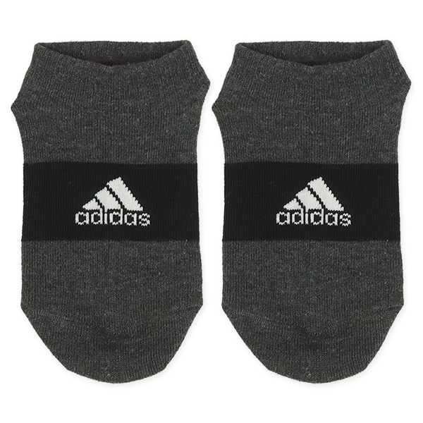 adidas）3足組キッズローカットソックス（ロゴ切り替え）