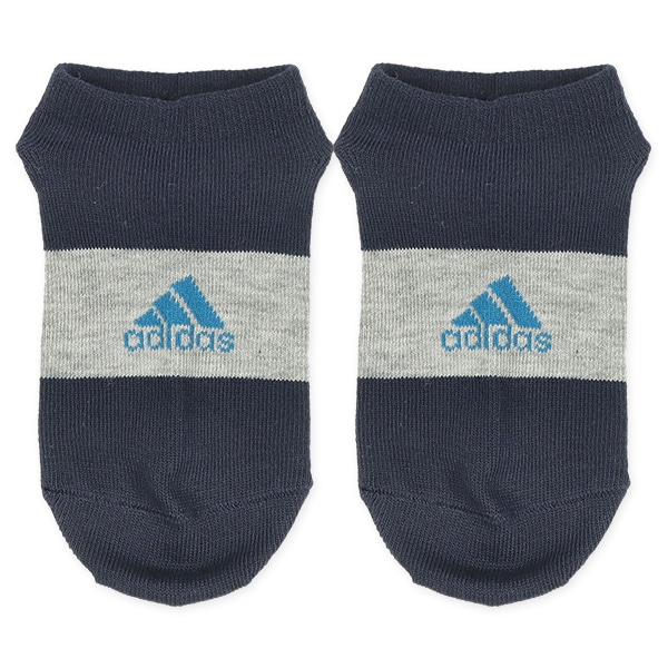 adidas）3足組キッズローカットソックス（ロゴ切り替え）