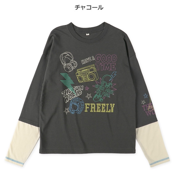 カラフル長袖tシャツ オファー