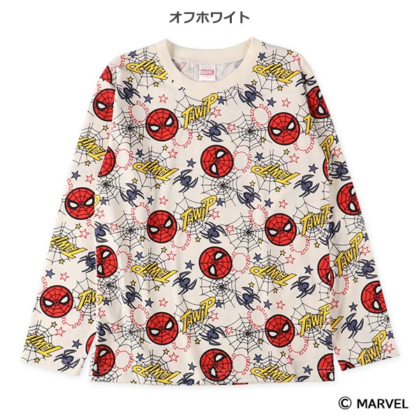 総柄・ロゴ長袖Tシャツ（スパイダーマン）