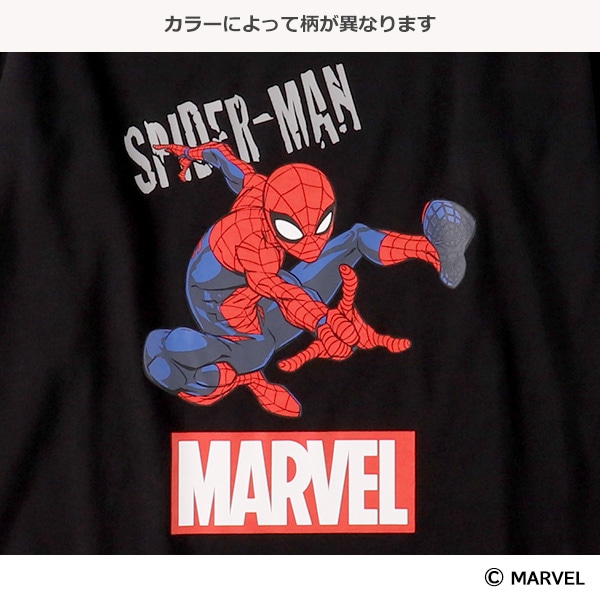 総柄・ロゴ長袖Tシャツ（スパイダーマン）