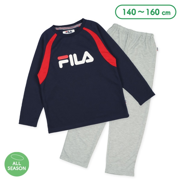 FILA）ラグラン長袖パジャマ（胸ロゴ） | ベビー服・子供服