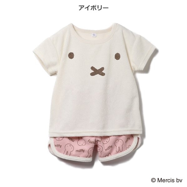 パイル半袖Tシャツ&ショートパンツセット（ミッフィー）