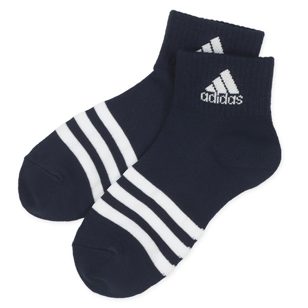 adidas）3足組スクールショート丈ソックス（ボーダー）