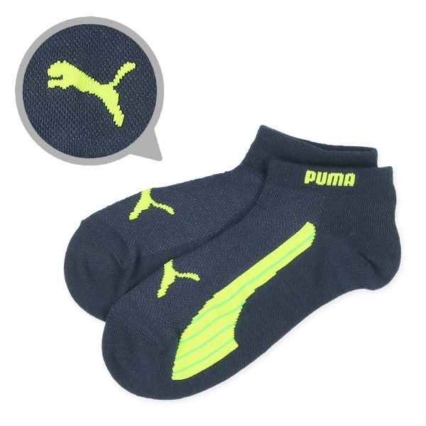 PUMA）3足組スクールローカットソックス（サイドカラーロゴ）