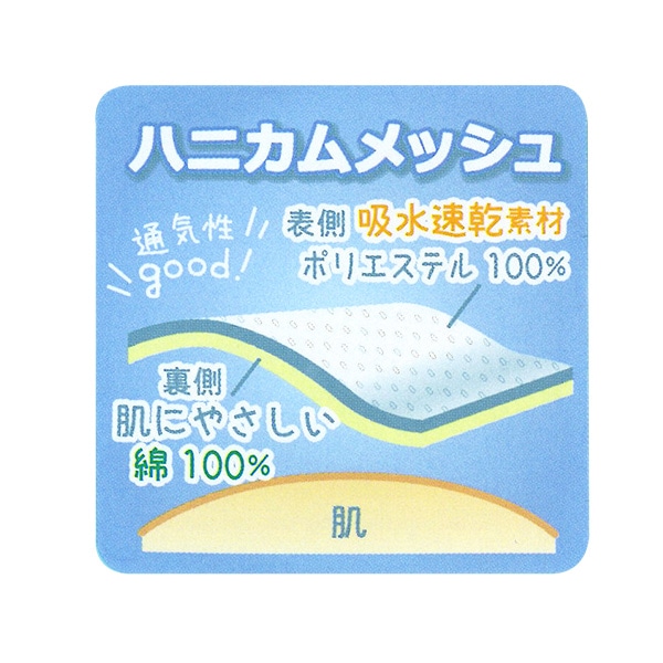 3枚組ハニカムメッシュランニング肌着（白無地）