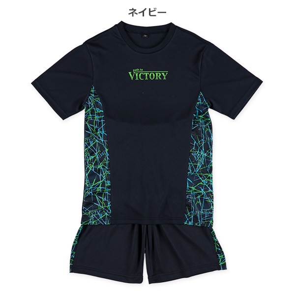 サイド総柄切り替え半袖Tシャツ＆ハーフパンツセット | ベビー服・子供