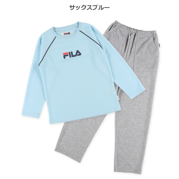 FILA）ラグラン長袖ルームウェア（胸ロゴ）