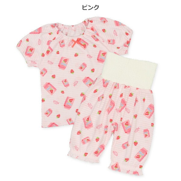 西松屋 アンパンマン パジャマ 100 腹巻付き ピンク 長袖 キッズ