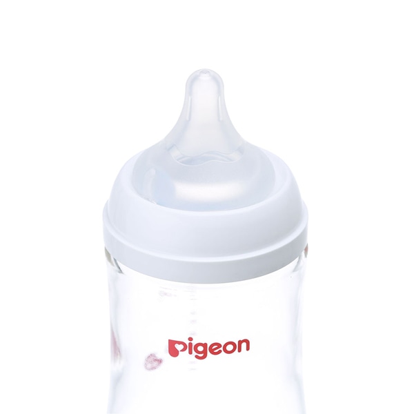 Pigeon）母乳実感 耐熱ガラス哺乳びん160ml（ホワイト）