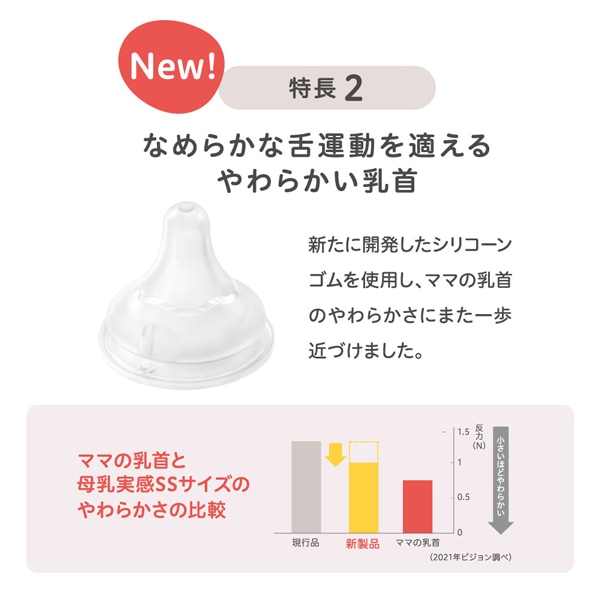 Pigeon）母乳実感 耐熱ガラス哺乳びん160ml（ホワイト）