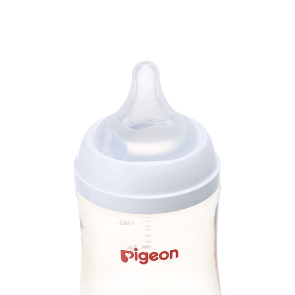 Pigeon）母乳実感 プラスチック製哺乳びん 160ml（ホワイト）