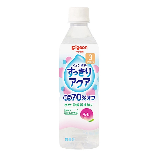 Pigeon）すっきりアクア もも 500ml 24本入り（1ケース）