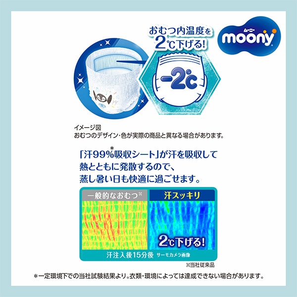 moony）ムーニーマン汗スッキリ パンツM（6～12kg）144枚（48枚×3パック）