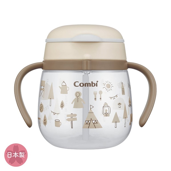 Combi）ラクマグ 漏れないストロー 240ml（キャンプ）