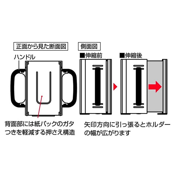 スケーター）折りたたみ 紙パックドリンクホルダー ハンドル付き（はらぺこあおむし）