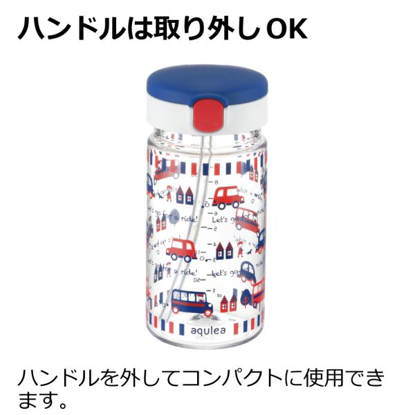 リッチェル）アクリアおでかけストローマグ　320ml（ネイビー・車）