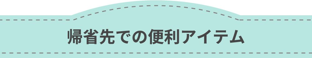 帰省先で役立つアイテム