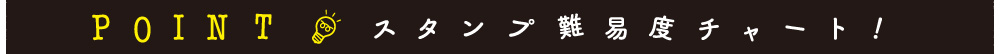 お名前スタンプを押す素材の難易度チャート